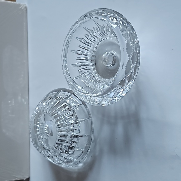 Vintage Lead Crystal candle holders set of two. Condition is great clear Crystal - Picture 2 of 6